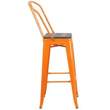 Flash Furniture CH-31320-30GB-OR-WD-GG Bar Stool, Stacking, Indoor