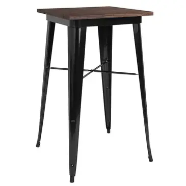 Flash Furniture CH-31330-40M1-BK-GG Table, Indoor, Bar Height