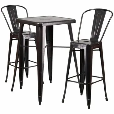 Flash Furniture CH-31330B-2-30GB-BQ-GG Chair & Table Set, Outdoor