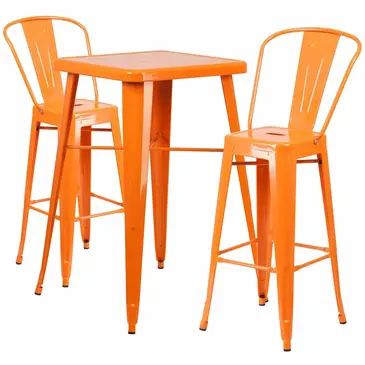 Flash Furniture CH-31330B-2-30GB-OR-GG Chair & Table Set, Outdoor