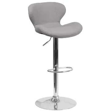 Flash Furniture CH-321-GYFAB-GG Bar Stool, Swivel, Indoor