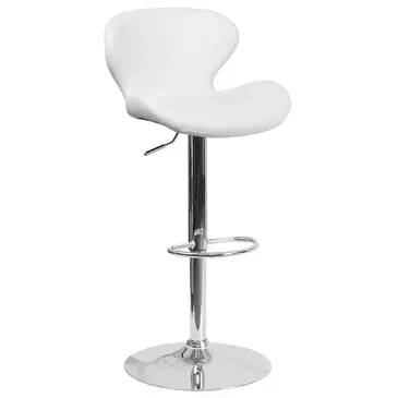 Flash Furniture CH-321-WH-GG Bar Stool, Swivel, Indoor