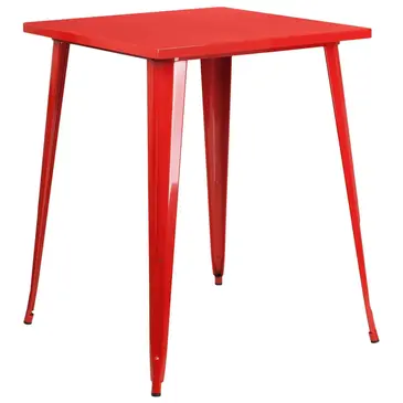 Flash Furniture CH-51040-40-RED-GG Table, Indoor, Bar Height