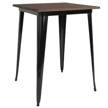 Flash Furniture CH-51040-40M1-BK-GG Table, Indoor, Bar Height