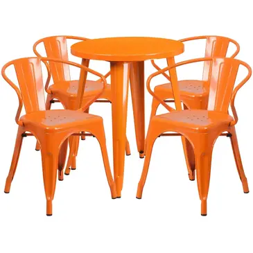 Flash Furniture CH-51080TH-4-18ARM-OR-GG Chair & Table Set, Outdoor