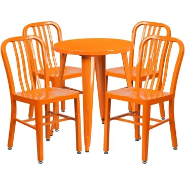 Flash Furniture CH-51080TH-4-18VRT-OR-GG Chair & Table Set, Outdoor