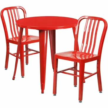 Flash Furniture CH-51090TH-2-18VRT-RED-GG Chair & Table Set, Outdoor