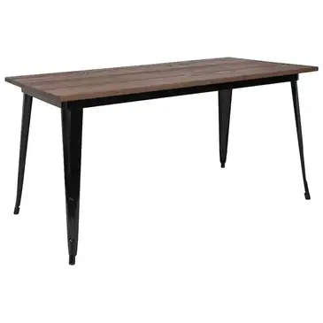 Flash Furniture CH-61010-29M1-BK-GG Table, Indoor, Dining Height