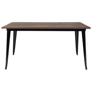 Flash Furniture CH-61010-29M1-BK-GG Table, Indoor, Dining Height
