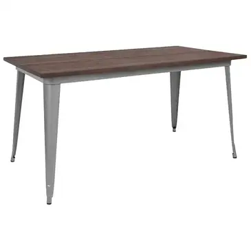 Flash Furniture CH-61010-29M1-SIL-GG Table, Indoor, Dining Height
