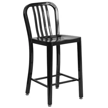 Flash Furniture CH-61200-24-BK-GG Bar Stool, Outdoor