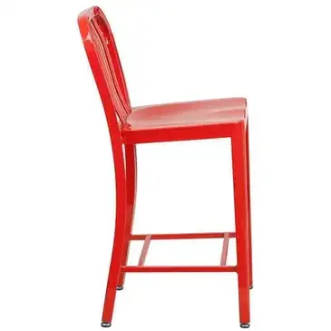 Flash Furniture CH-61200-24-RED-GG Bar Stool, Outdoor