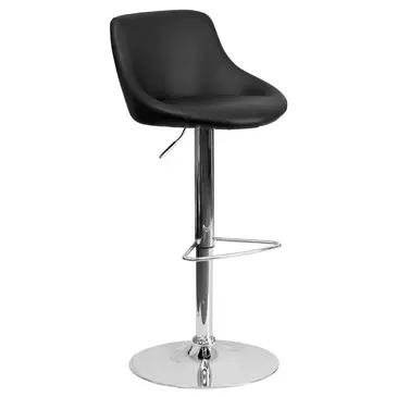 Flash Furniture CH-82028-MOD-BK-GG Bar Stool, Swivel, Indoor