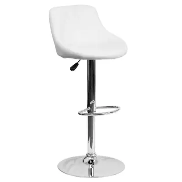 Flash Furniture CH-82028A-WH-GG Bar Stool, Swivel, Indoor