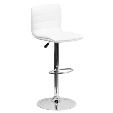 Flash Furniture CH-92023-1-WH-GG Bar Stool, Swivel, Indoor