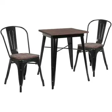 Flash Furniture CH-WD-TBCH-15-GG Chair & Table Set, Indoor