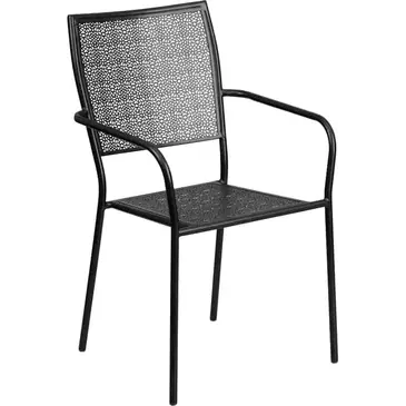 Flash Furniture CO-2-BK-GG Chair, Armchair, Stacking, Outdoor