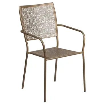 Flash Furniture CO-2-GD-GG Chair, Armchair, Stacking, Outdoor