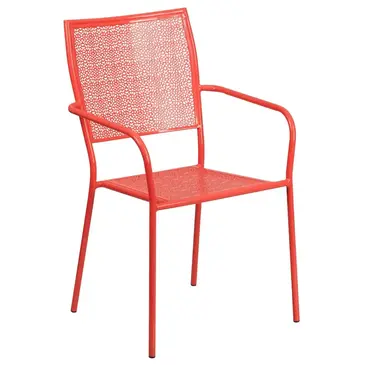 Flash Furniture CO-2-RED-GG Chair, Armchair, Stacking, Outdoor