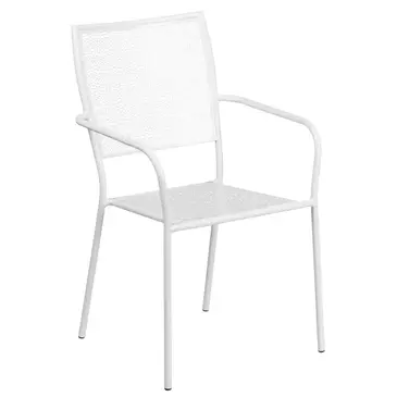 Flash Furniture CO-2-WH-GG Chair, Armchair, Stacking, Outdoor