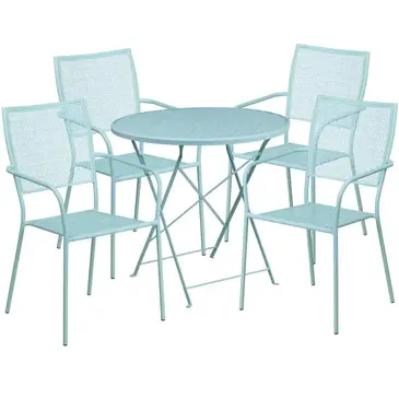 Flash Furniture CO-30RDF-02CHR4-SKY-GG Chair & Table Set, Outdoor