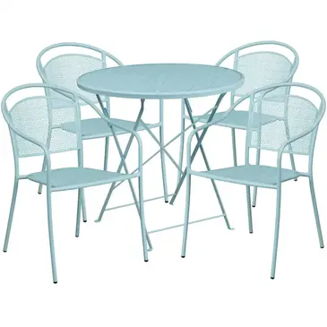 Flash Furniture CO-30RDF-03CHR4-SKY-GG Chair & Table Set, Outdoor
