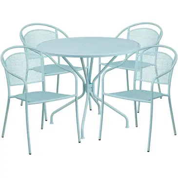 Flash Furniture CO-35RD-03CHR4-SKY-GG Chair & Table Set, Outdoor