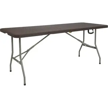Flash Furniture DAD-FT-180Z-GG Folding Table, Rectangle