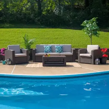 Flash Furniture DAD-SF-113R-CBN-GG Sofa Seating, Outdoor