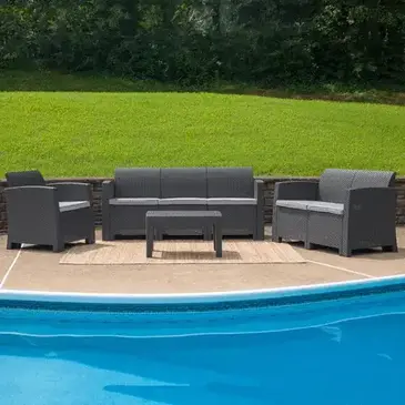 Flash Furniture DAD-SF-123T-DKGY-GG Sofa Seating, Outdoor