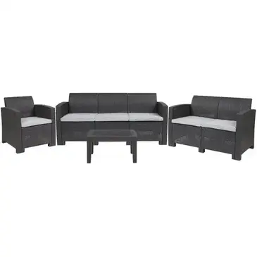 Flash Furniture DAD-SF-123T-DKGY-GG Sofa Seating, Outdoor