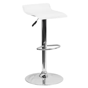 Flash Furniture DS-801-CONT-WH-GG Bar Stool, Swivel, Indoor