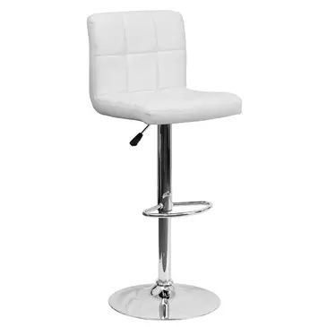 Flash Furniture DS-810-MOD-WH-GG Bar Stool, Swivel, Indoor