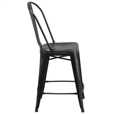 Flash Furniture ET-3534-24-BK-GG Bar Stool, Outdoor