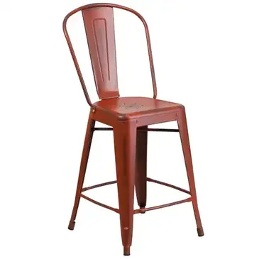 Flash Furniture ET-3534-24-RD-GG Bar Stool, Outdoor