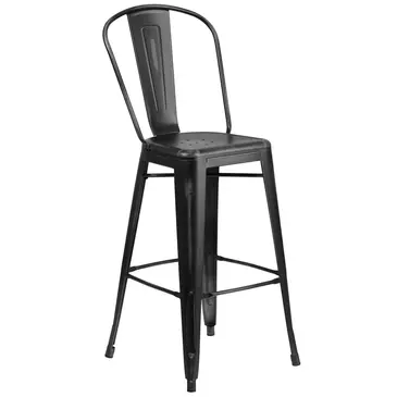 Flash Furniture ET-3534-30-BK-GG Bar Stool, Outdoor