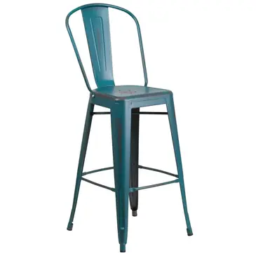 Flash Furniture ET-3534-30-KB-GG Bar Stool, Outdoor