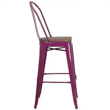 Flash Furniture ET-3534-30-PUR-WD-GG Bar Stool, Indoor