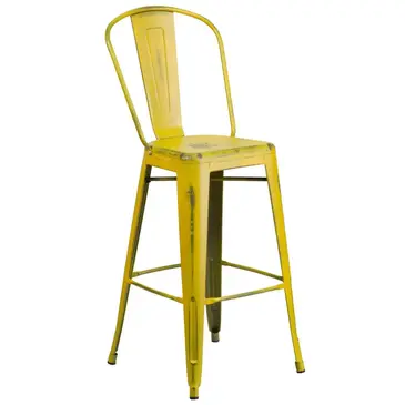 Flash Furniture ET-3534-30-YL-GG Bar Stool, Outdoor