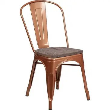 Flash Furniture ET-3534-POC-WD-GG Chair, Side, Stacking, Indoor