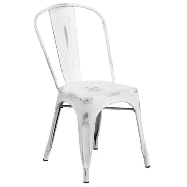 Flash Furniture ET-3534-WH-GG Chair, Side, Stacking, Outdoor