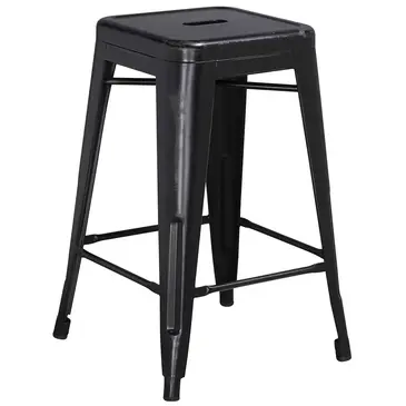 Flash Furniture ET-BT3503-24-BK-GG Bar Stool, Stacking, Indoor