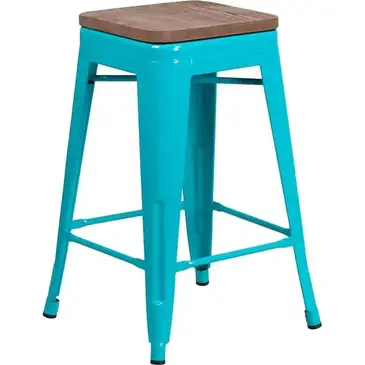 Flash Furniture ET-BT3503-24-CB-WD-GG Bar Stool, Stacking, Indoor