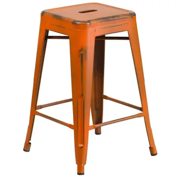 Flash Furniture ET-BT3503-24-OR-GG Bar Stool, Stacking, Indoor