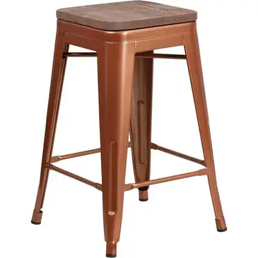 Flash Furniture ET-BT3503-24-POC-WD-GG Bar Stool, Stacking, Indoor