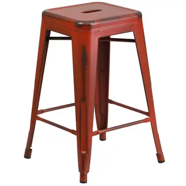 Flash Furniture ET-BT3503-24-RD-GG Bar Stool, Stacking, Indoor