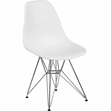 Flash Furniture FH-130-CPP1-WH-GG Chair, Side, Indoor