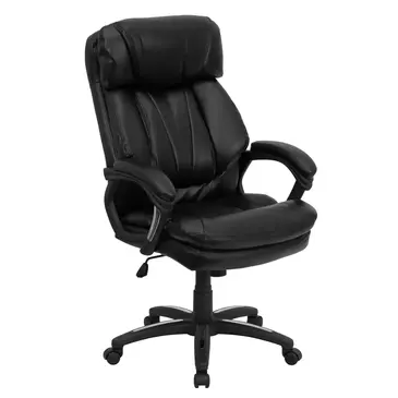 Flash Furniture GO-1097-BK-LEA-GG Chair, Swivel