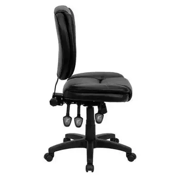 Flash Furniture GO-930F-BK-LEA-GG Chair, Swivel