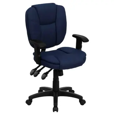 Flash Furniture GO-930F-NVY-ARMS-GG Chair, Swivel